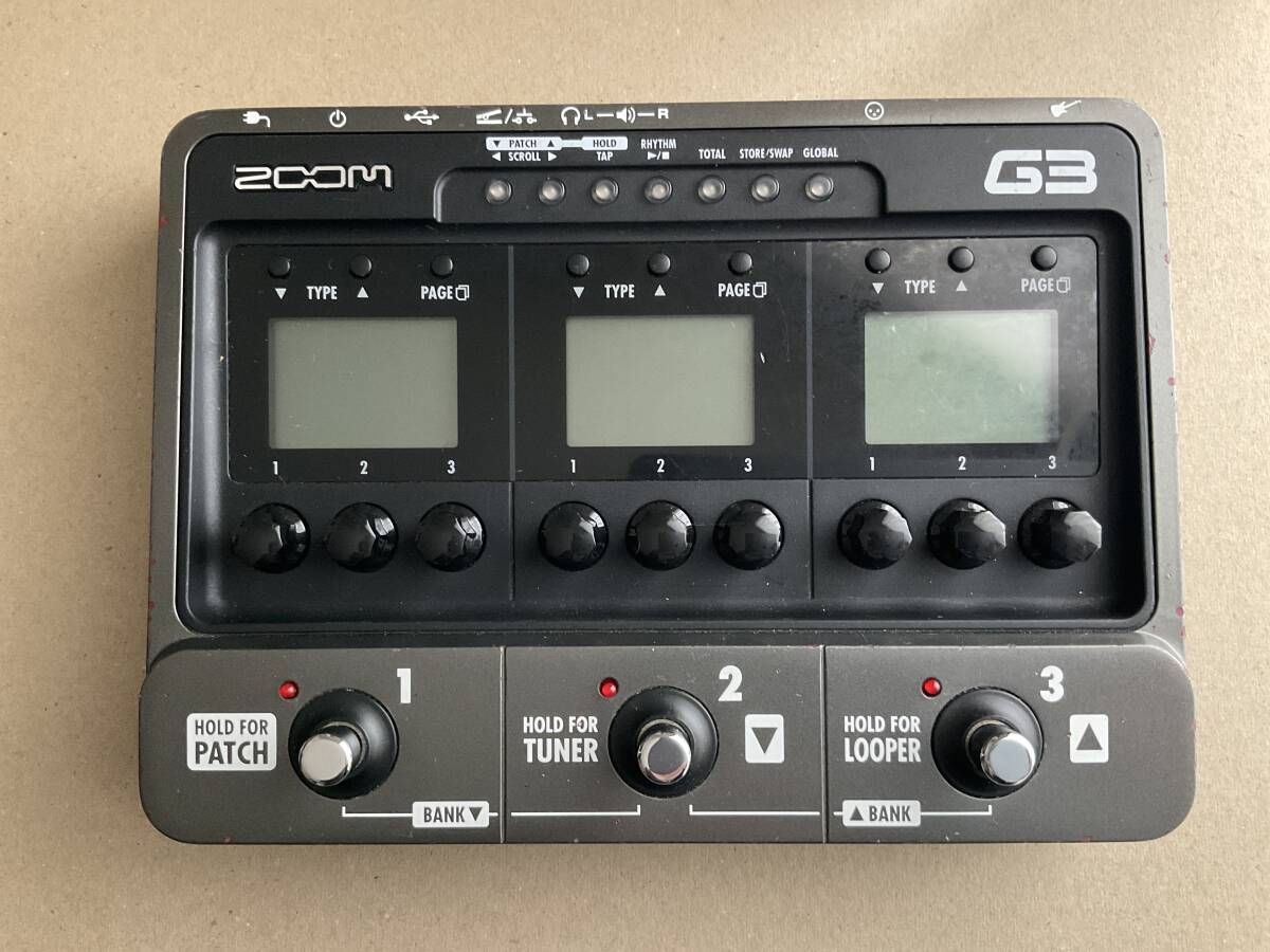 ZOOM ズーム G3 バージョン2.00 ギター用エフェクター アンプシミュレーター エクスプレッションペダル FP02M 付き 動作確認済みの画像2