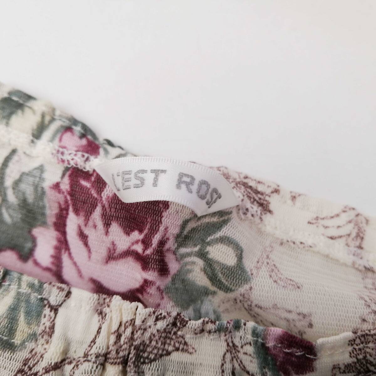 LEST ROSE L'Est Rose floral print! no sleeve One-piece sia- One-piece under dress attaching M size 240307ns[4 point including in a package free shipping ]