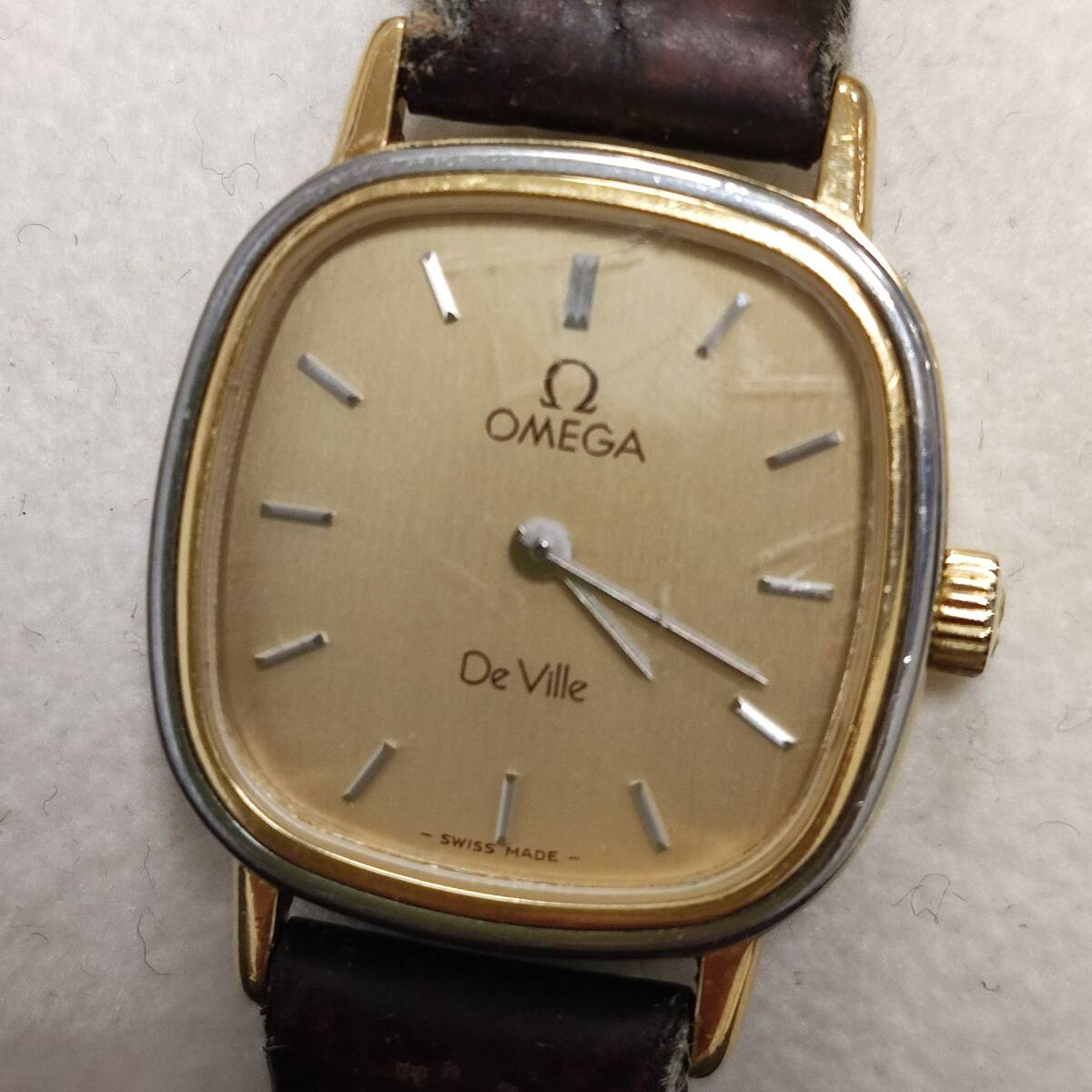 OMEGA De Ville Cal.625 Ref.511.0579 オメガ デビル 17石 コンビカラーケース シャンパン文字盤 手巻 レディース 腕時計 純正尾錠_画像1