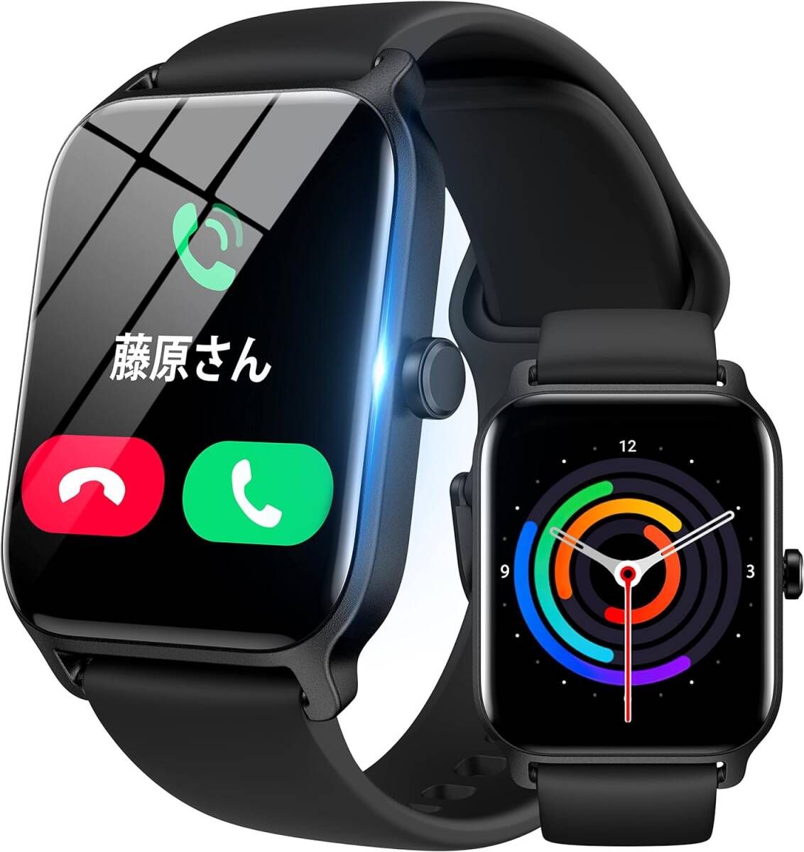 スマートウォッチ 通話機能付き Bluetooth5.3 1.8インチ大画面 着信通知 IP68防水 smart watch 技適認証取得済 長持ちバッテリー 23