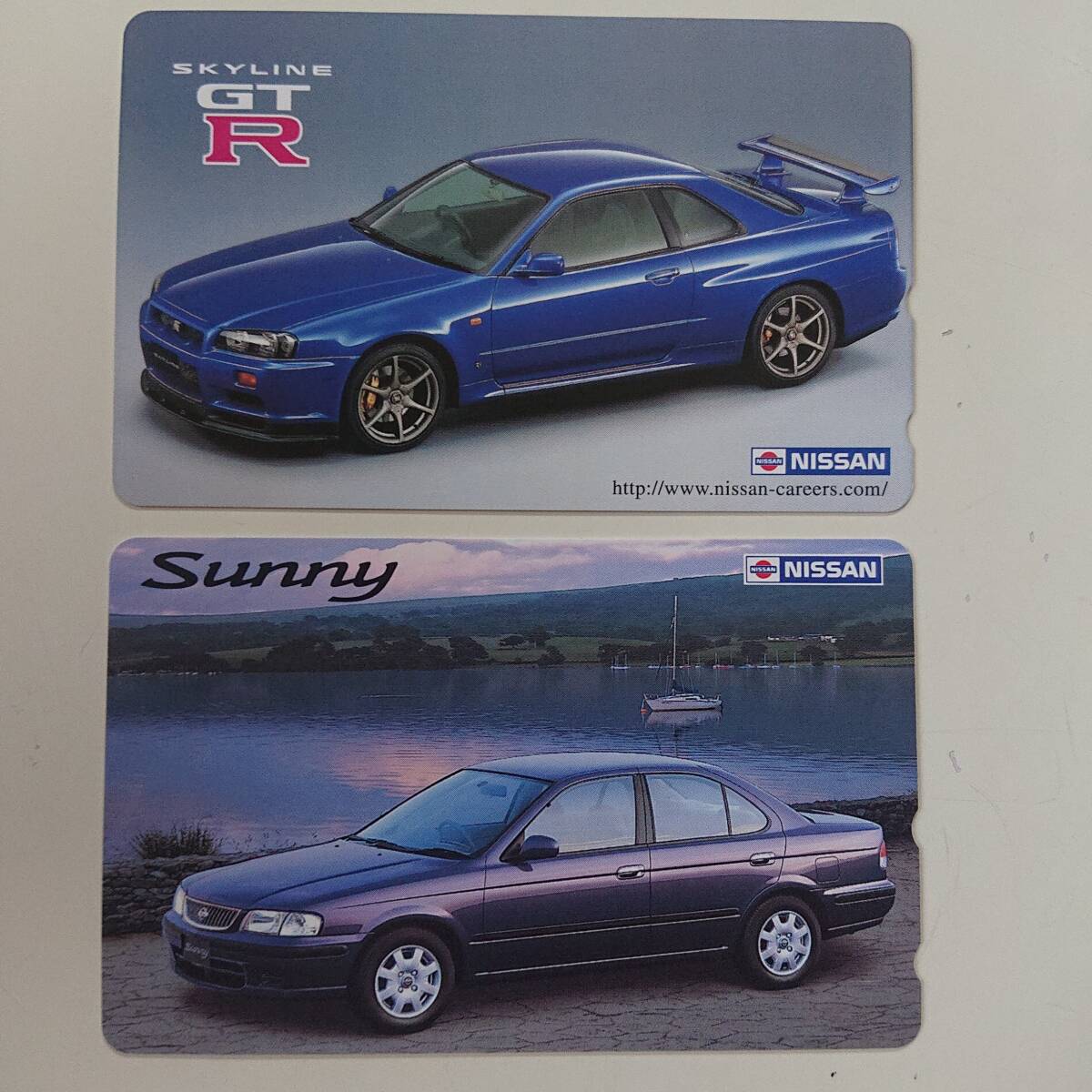 NISSAN SKYLINE GT-RとSunnyのテレホンカードの画像1