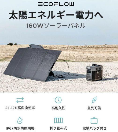 EcoFlow エコフロー ソーラーパネル 160W 折り畳み 太陽光発電の画像4