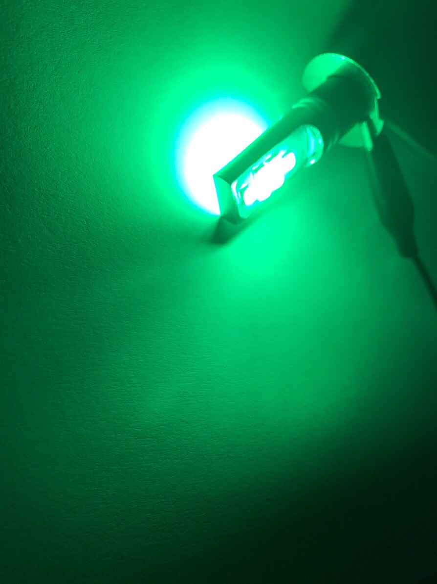 フラッシュ 12V用　LED フォグランプ H3 左右2個セット グリーン　緑 3030smd 12連_画像2