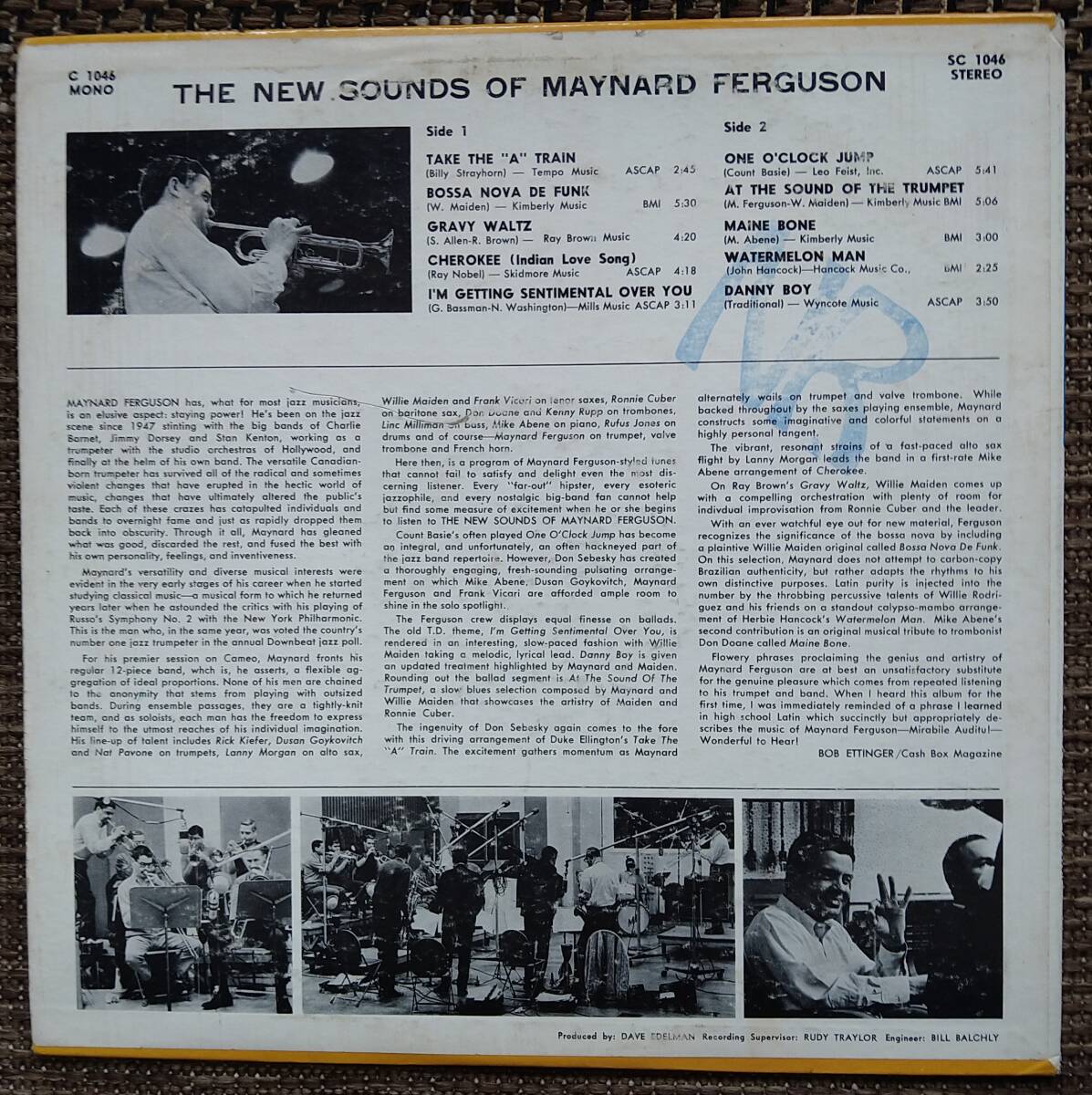 USオリジナル盤【Maynard ferguson】The New Sounds of Maynard Ferguson (cameo SC-1046) 　ビッグバンドに相応しい選曲、内容良し！_画像2