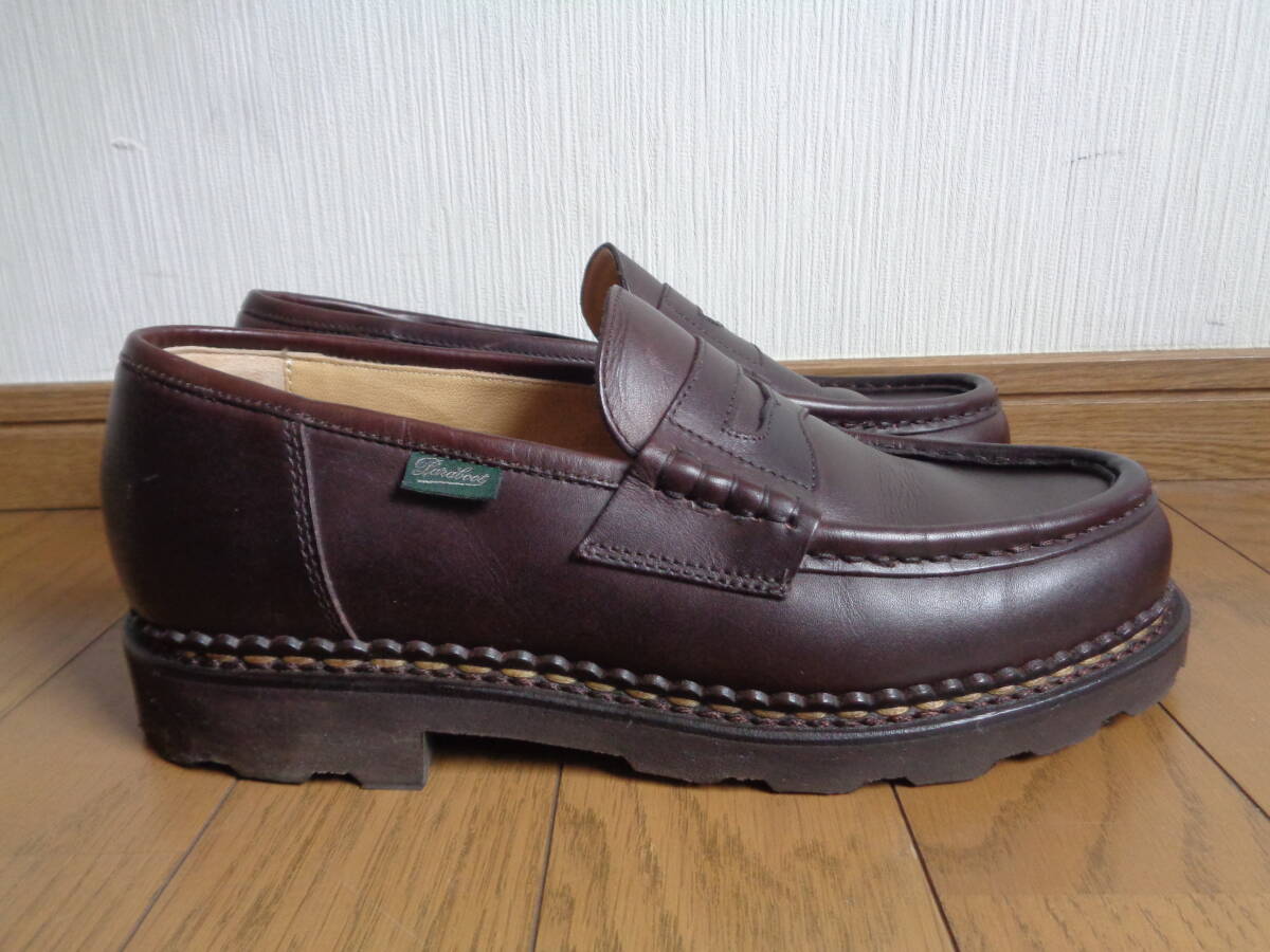 極上 美品 Paraboot パラブーツ REIMS ランス コインローファー カフェ ブラウン 定価96800円 ☆シャンボード アヴィニョン マロン_画像3