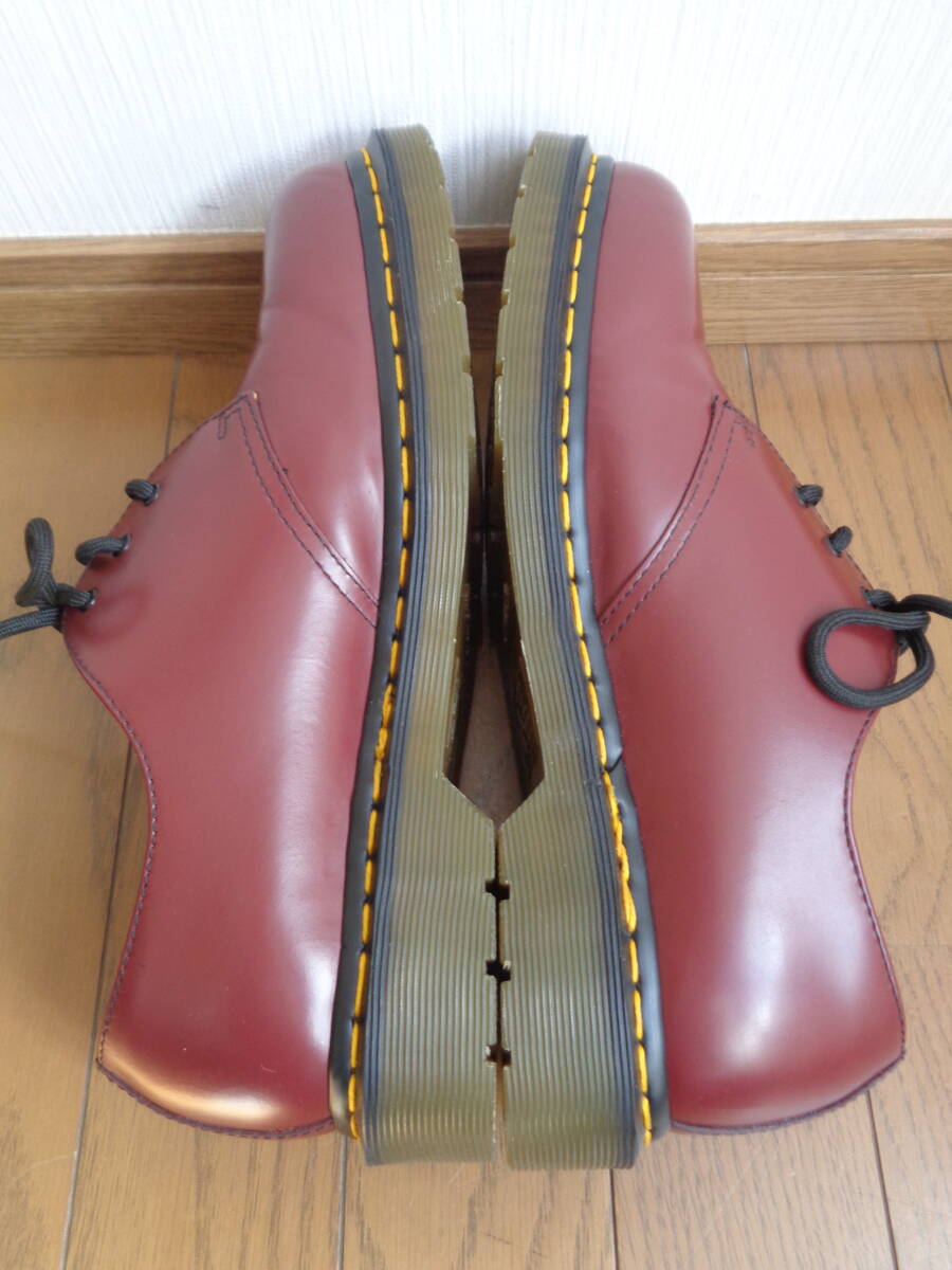 美品 Dr.Martens ドクターマーチン チェリーレッド レザー 3アイレット プレーントゥー ☆ イングランド 英国 ホワイト社_画像4