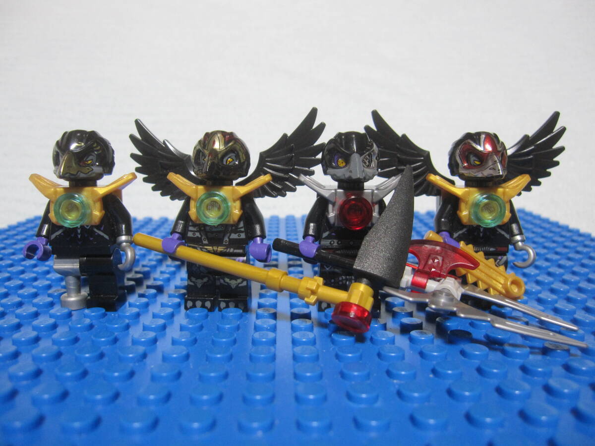 LEGO レゴ チーマ カラス族4体セット ラズカル ラザール リッゾ レーザー Legends of Chima ミニフィグ ミニフィギュア 同梱可_画像1