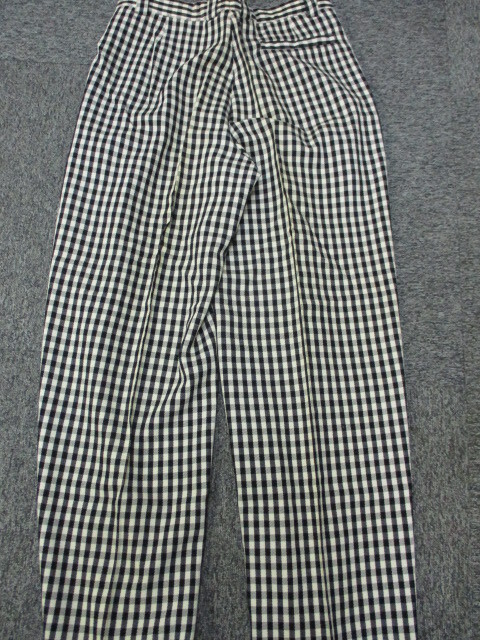 ヴェルサーチ　90sヴィンテージ　白黒チェック柄スラックスパンツ　メンズ48　イタリア製パンツ　メンズズボン　ワイドパンツ　03082_画像10