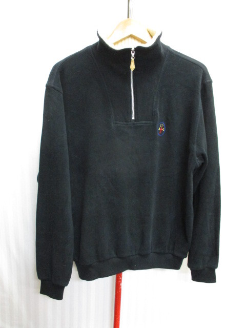 カステルバジャック ニットジャケット メンズ３ 黒 ロゴ刺繍ニットセーター ウールセーター ウールジャケット ニットトレーナー03211の画像1