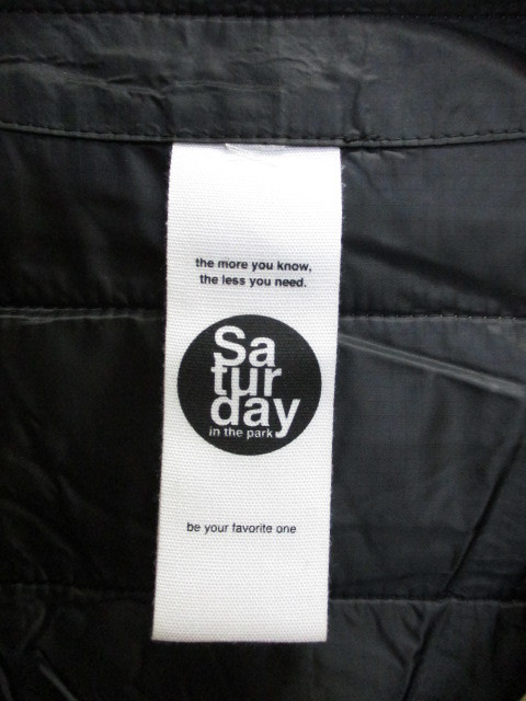 SATURDAY IN THE PARK goldwyn no color down jacket beige black inner down wear light weight down jumper 02023