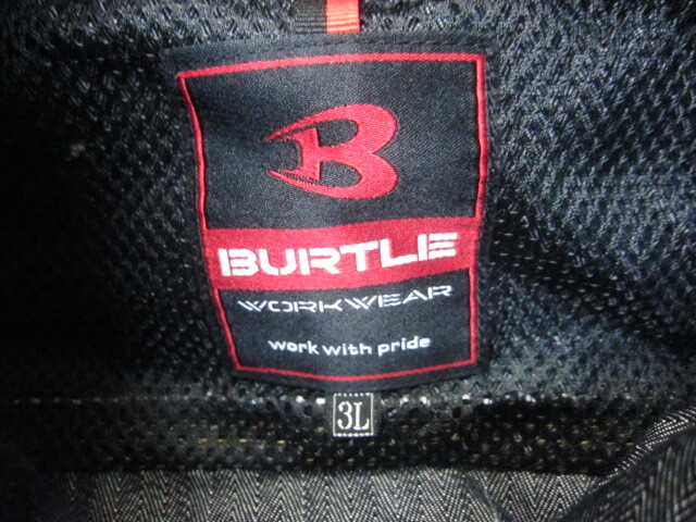 BURTLE　バートル　ヘリンボーン地デニムワークウエア上下セット　メンズ3L LLL　ビッグサイズ　ワークジャケット＆パンツ インディゴ03029_画像3