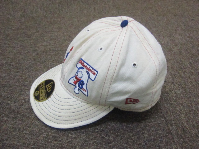 USA製　NEW ERA　ニューエラ　フィラデルフィア76ers　キャップ　７5/8　アメリカ製　90sヴィンテージ　ベースボールキャップ　帽子03160_画像1