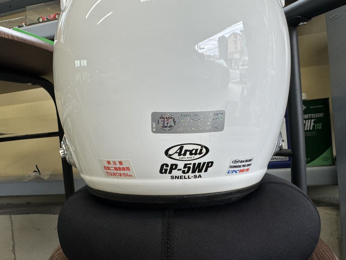 Arai アライ フルフェイスヘルメット GP-5WP ４輪用　HANSホルダー付き　中古　Lサイズ_画像4