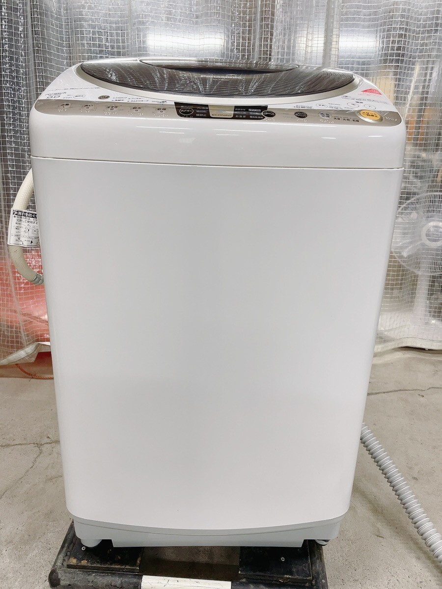 中古 Panasonic パナソニック エコナビ 洗濯乾燥機 NA-FR90S7 洗濯9Kg 乾燥4.5Kg 2014年製 泡洗浄 引取歓迎/茨城 0330あわ7 M 家C_画像6