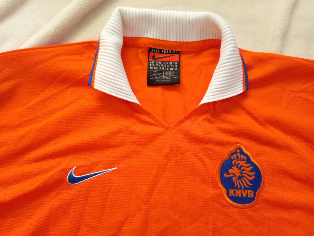  beautiful goods euro player right 1996 Holland representative NIKE uniform L size Nike England made MADE IN U.K.