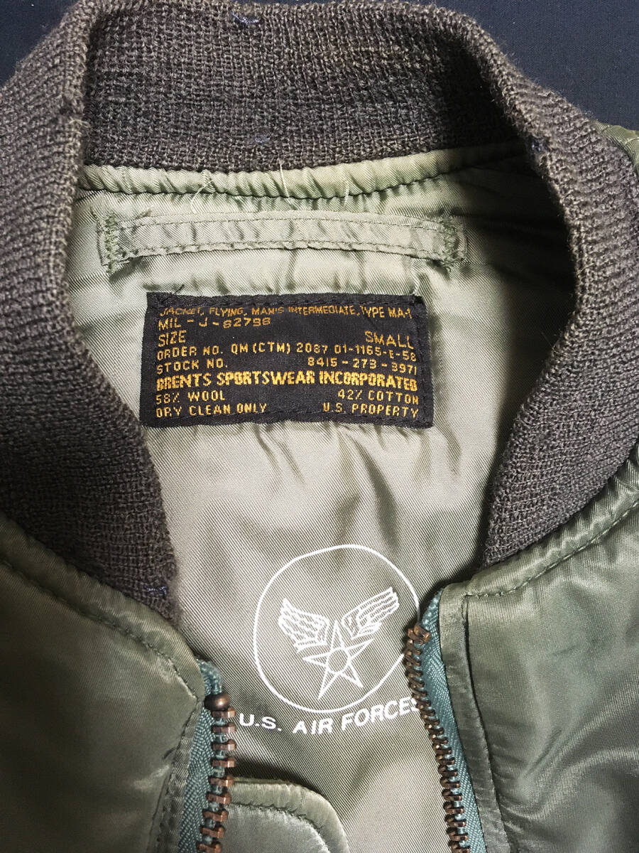 Yahoo!オークション - USA製 BRENTS SPORTSWEAR MA-1 フライト Yahoo!オークション - USA製 BRENTS SPORTSWEAR MA-1 フライト