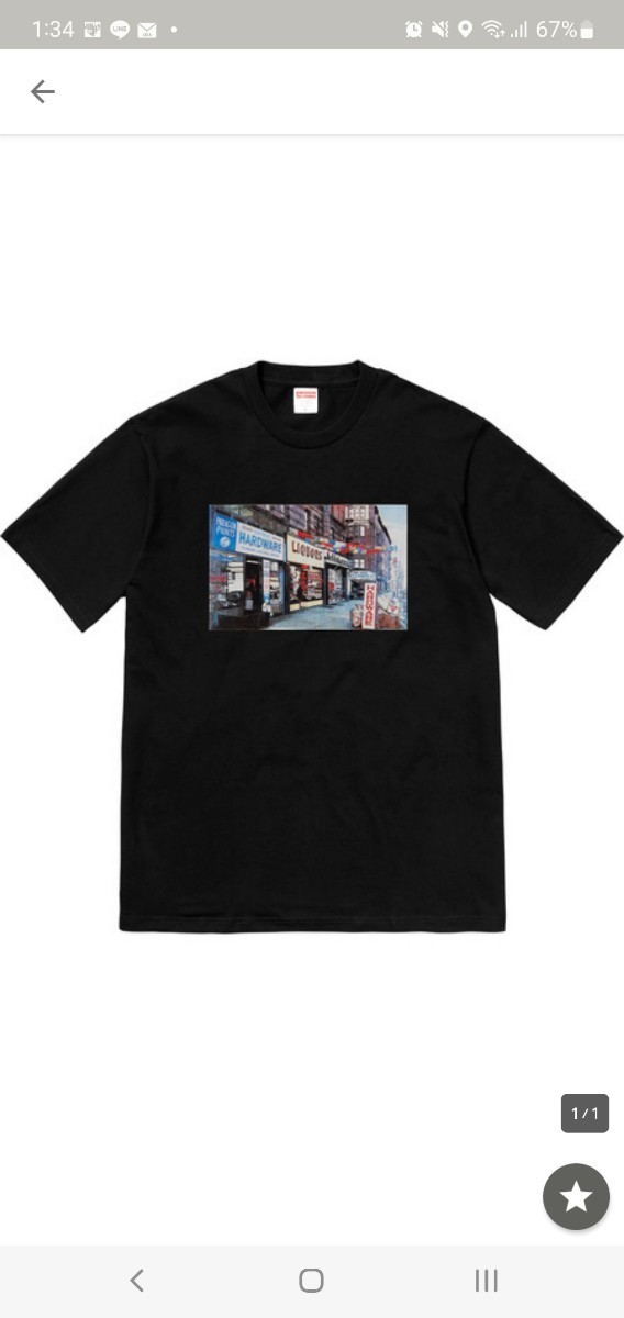 Supreme 18ss hardware tee black M 新品未使用_画像1