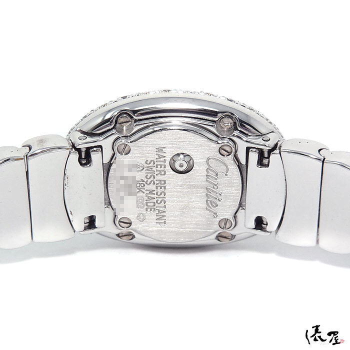 【フルダイヤ】 カルティエ ミニベニュワール WG ダイヤブレス 極美品 ホワイトゴールド レディース 腕時計 Cartier 俵屋_画像5