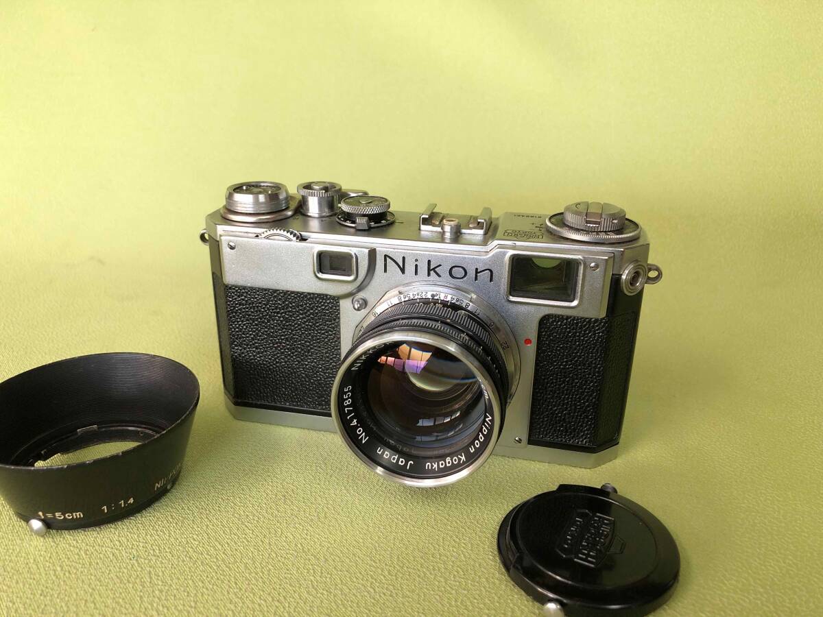 ニコンレンジファインダー フィルムカメラ S2後期型 5cm 1,4付き きれいです_画像1
