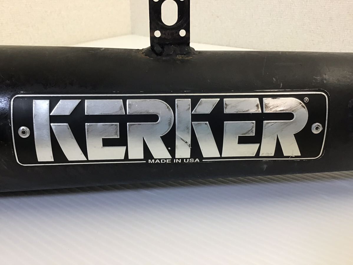 当時物　KER KER マフラー　サイレンサー　カーカー　バイク部品　ブラック　メガホンマフラー_画像2