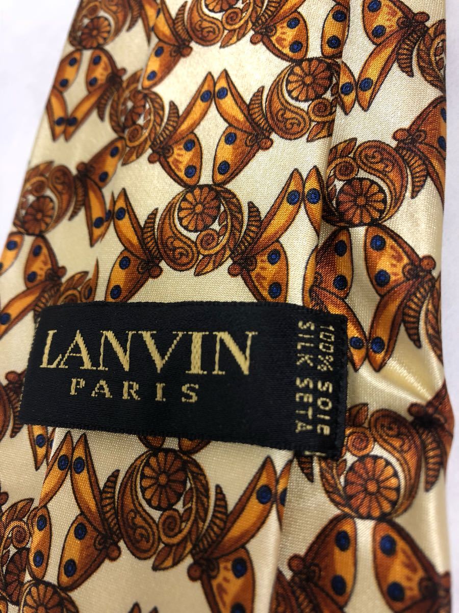 新品 LANVIN PARIS ランバン パリス フランス製 シルク絹100％ネクタイ e/3/7/1b/6b_画像4