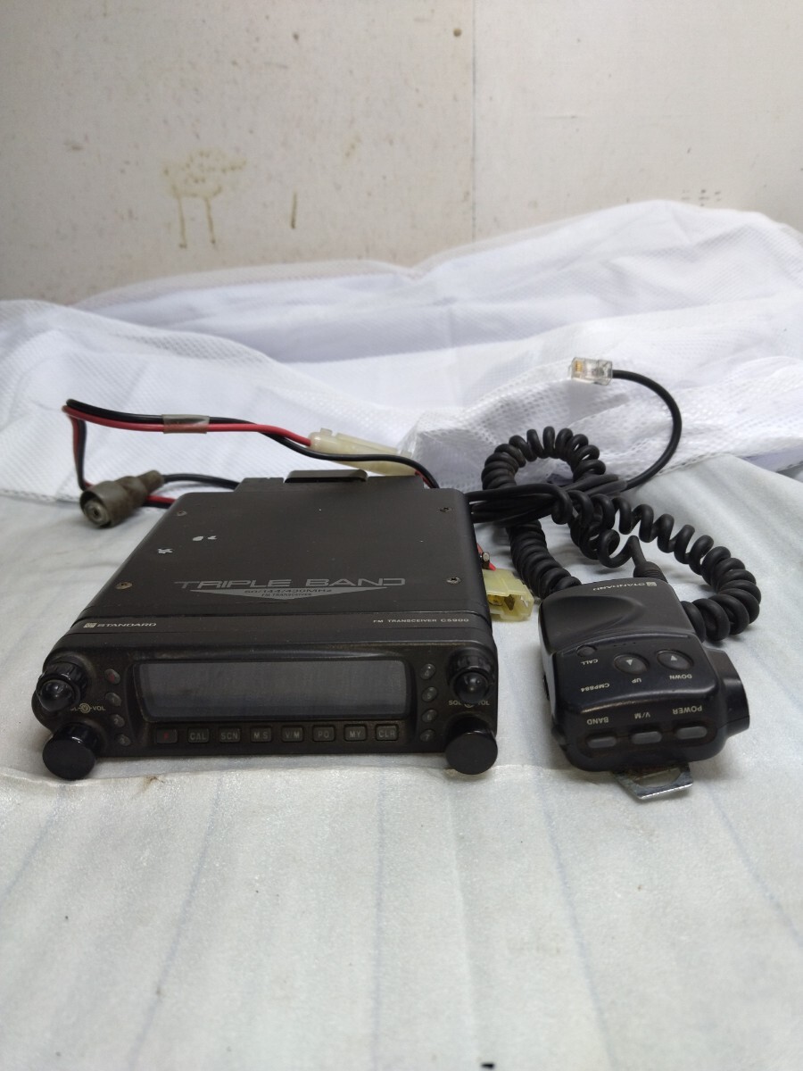 STANDARD C5900D FM トランシーバー アマチュア 無線 無線機 スタンダード CMP884 ハンドマイク 通電確認済み_画像1