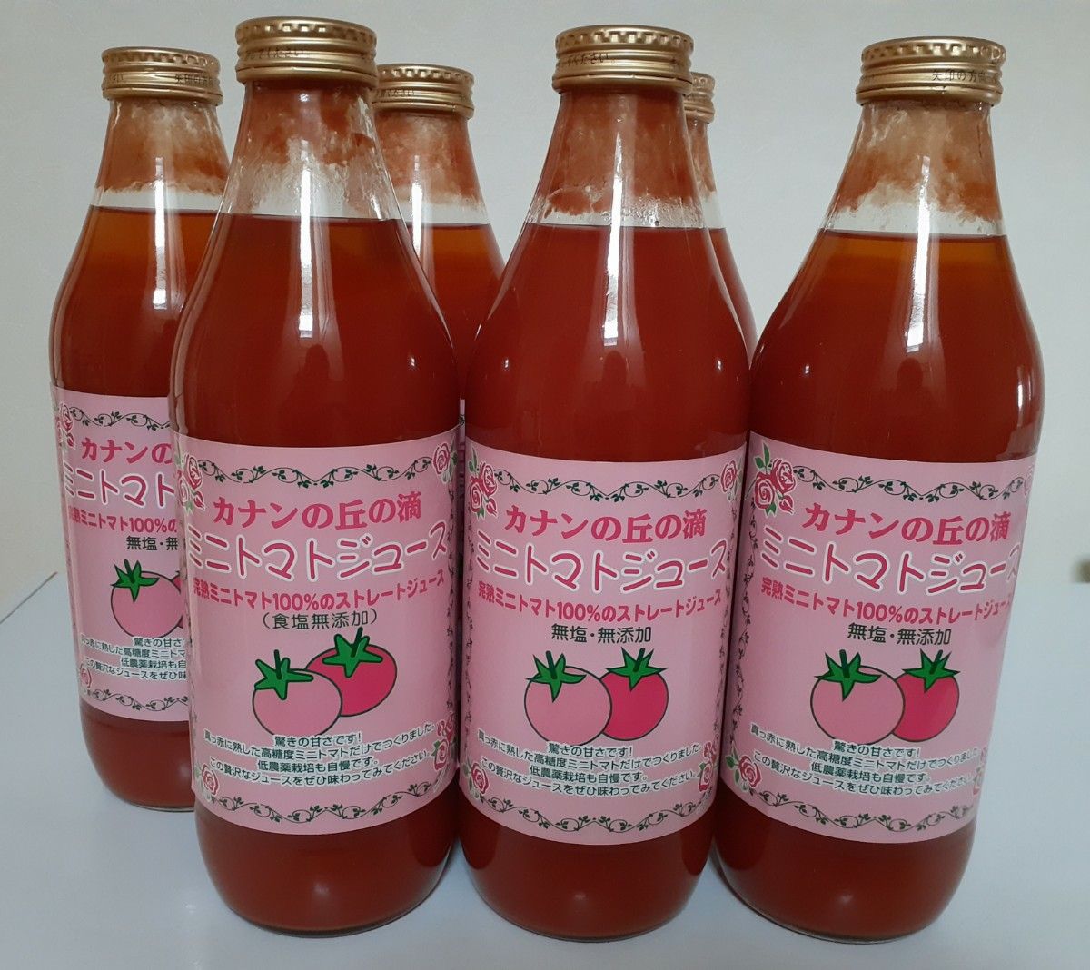 北海道　ミニトマトジュース「カナンの丘の滴」1000ml 6本セット+ジャムサービス