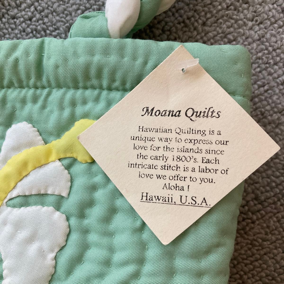 ハワイアンキルト　バック moana quilts