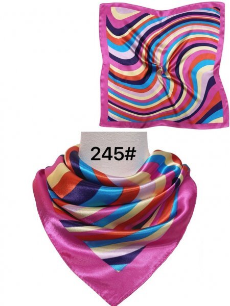 スカーフ シルク調 正方形 紫外線対策 首の日焼け対策 UV 対策 60×60cm コンパクト ストール_画像9
