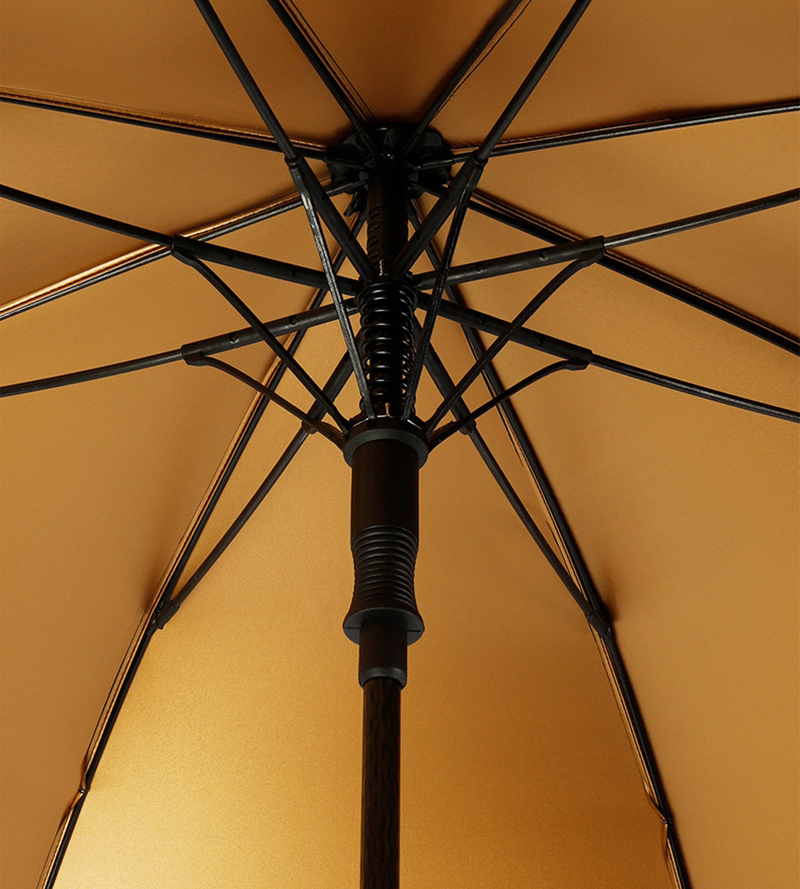 125cm 長傘 自動オープン 高級感 MINI プリントロゴ ゴールドゴムコーティング 晴雨兼用 収納バッグ付 車用傘 ゴルフ傘の画像4