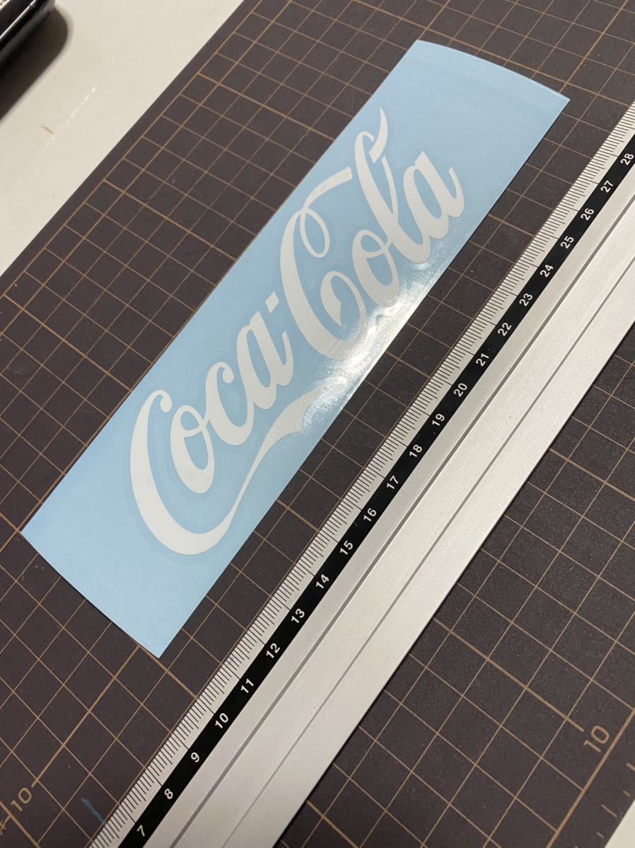 Coca-Cola コカ・コーラ風　カッティングステッカー　白　　　ホワイト　送料一律84円　当時　旧車　昭和　ヤンキー_画像2