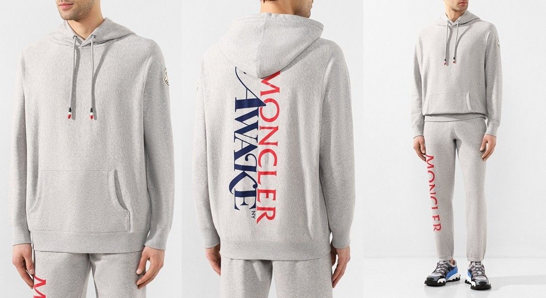 L　MONCLER 1952 AWAKE NY パーカー　グレー　モンクレール　ジーニアス アウェイク hoodie フーディー