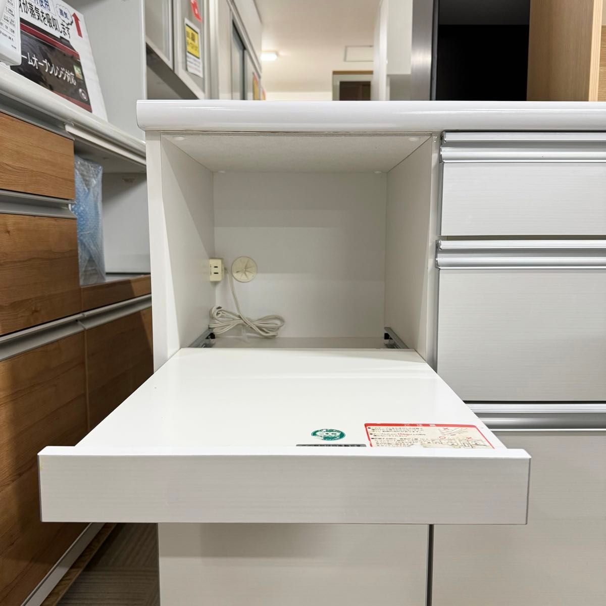 高級 古賀家具 120cm幅キッチンカウンター 食器棚 収納家具 艶 高級 古賀家具 120cm幅キッチンカウンター 食器棚 収納家具 艶