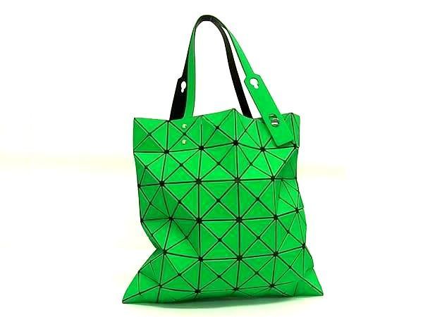 ■新品同様■ BAO BAO ISSEY MIYAKE バオバオイッセイミヤケ ルーセント PVC ハンドバッグ トートバッグ グリーン系 AX3663_画像1