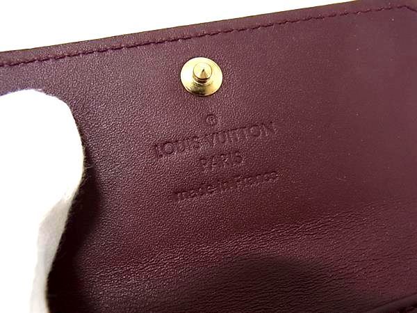 1円 LOUIS VUITTON ルイヴィトン M91542 モノグラムヴェルニ ミュルティクレ4 4連 キーケース 鍵入れ レディース ボルドー系 BF6188_画像4