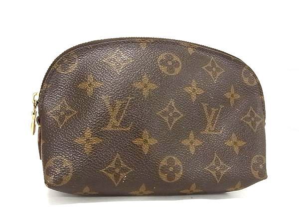 1円 ■美品■ LOUIS VUITTON ルイヴィトン M47515 モノグラム ポシェット コスメティック マルチケース ポーチ ブラウン系 AV9046_画像1