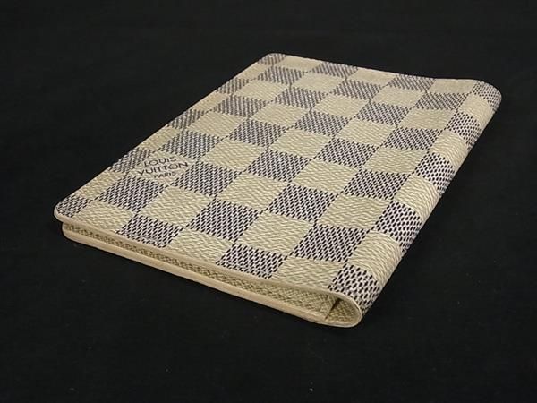 1円 ■美品■ LOUIS VUITTON ルイヴィトン N60032 ダミエアズール クーヴェルテュール パスポール パスポートケース アイボリー系 AZ0820_画像2