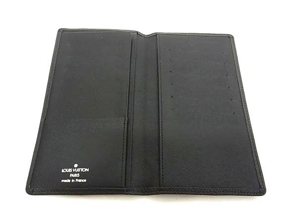 1円 ■極美品■ LOUIS VUITTON ルイヴィトン M30392 タイガ ポルトバルール カルトクレディ 二つ折り 長財布 ウォレット ブラック系 AV7794_画像3