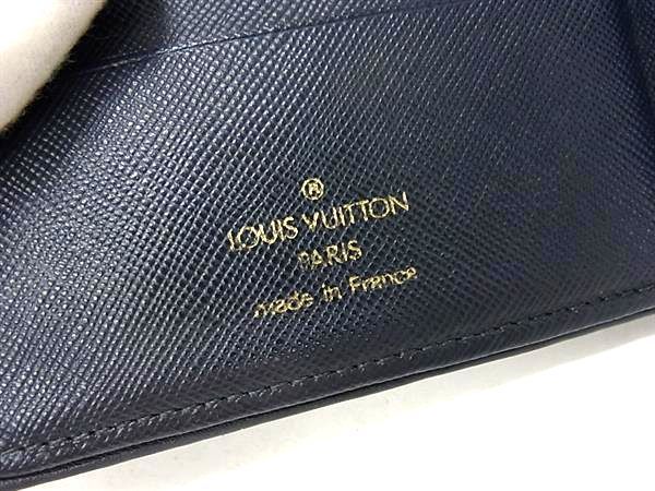 1円 ■美品■ LOUIS VUITTON ルイヴィトン M92439 モノグラムミニ ポルトビエ カルトクレディ モネ 三つ折り 財布 ネイビー系 AX4241_画像6