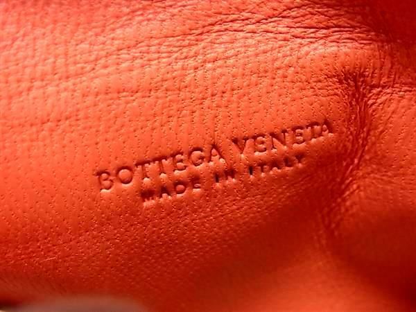 1円 ■極美品■ BOTTEGA VENETA ボッテガヴェネタ イントレチャート レザー コインケース コインパース 小銭入れ コーラルレッド系 AV7700_画像5