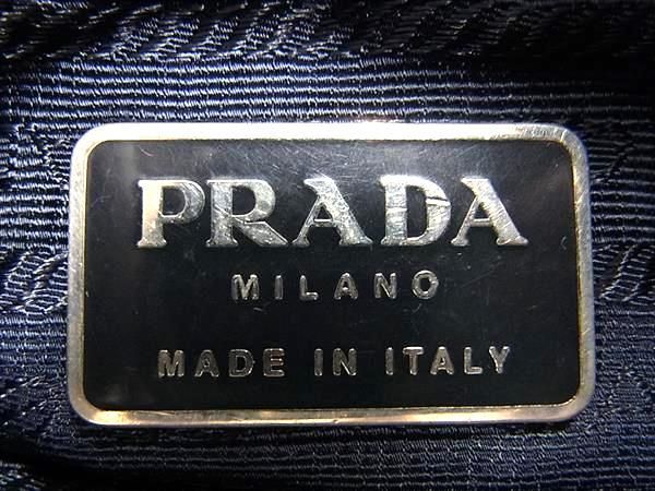 1円 PRADA プラダ テスートナイロン トートバッグ ショルダーバッグ 肩掛け メンズ レディース ネイビー系 BJ0159_画像6