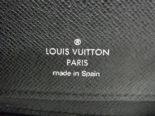 1円 ■美品■ LOUIS VUITTON ヴィトン M32822 タイガ ジッピーウォレット ヴェルティカル ラウンドファスナー 長財布 ブラック系 AV9442_画像6