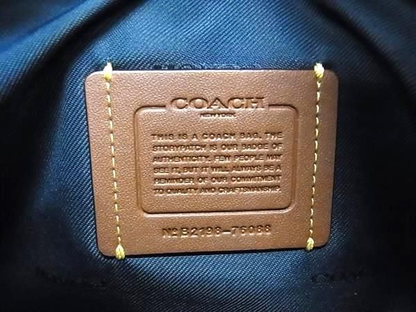 1円 ■美品■ COACH コーチ 76088 ハドリー ホーボー レザー トートバッグ ショルダーバッグ ライトブルー系×ネイビー系 FA1792の画像6