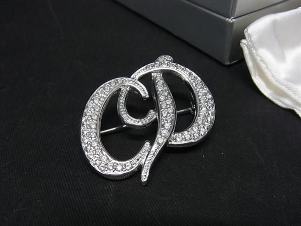 1円 ■極美品■ ChristianDior クリスチャンディオール ピンブローチ ピンバッチ アクセサリー レディース シルバー系 AV9597_画像1