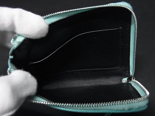 1円 ■美品■ TIFFANY＆Co ティファニー キャットストリート レザー コインケース コインパース 小銭入れ ティファニーブルー AV9604_画像4