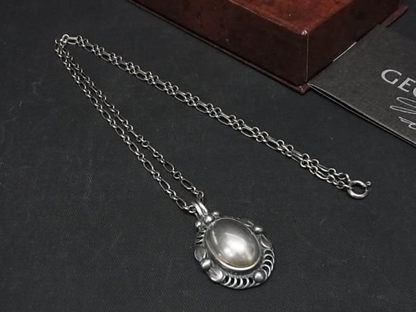 1円 GEORG JENSEN ジョージ ジェンセン SV925 ネックレス ペンダント アクセサリー レディース メンズ シルバー系 AV6843_画像1