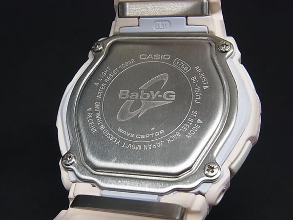 1円 ■稼働品■美品■ CASIO カシオ BABA-G BG-1501J SS×ラバー クォーツ 10気圧防水 腕時計 ウォッチ レディース ピンク系 AZ0964_画像5