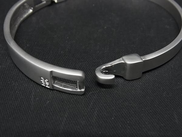 1円 ■美品■ GIVENCHY ジバンシィ ラインストーン バングル ブレスレット アクセサリー メンズ レディース シルバー系 CE0438_画像3