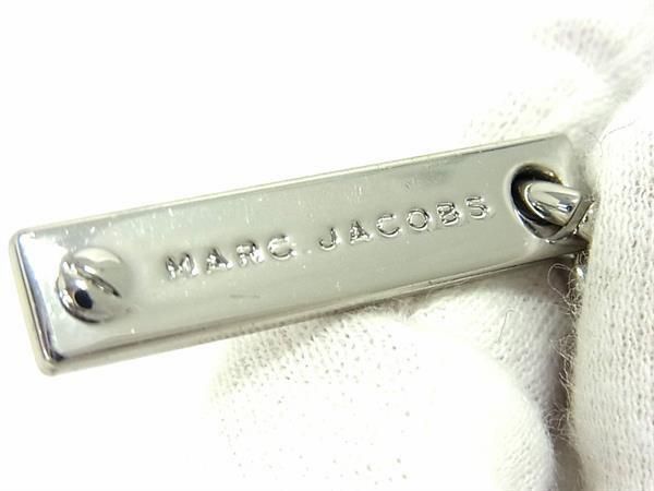 # как новый # MARC JACOBS Mark Jacobs кожа бирка узор брелок для ключа кольцо для ключей сумка очарование оттенок черного AS9642