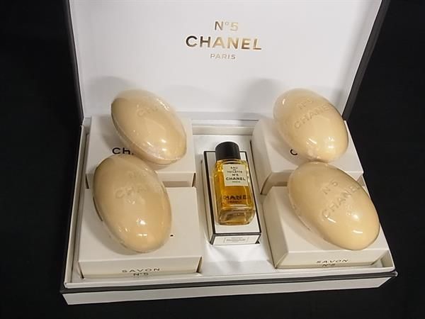 ■新品■未使用■ CHANEL シャネル N°5 オードトワレ 19ml 香水 フレグランス サヴォン 100g 石鹸 5点セット AV6585_画像1